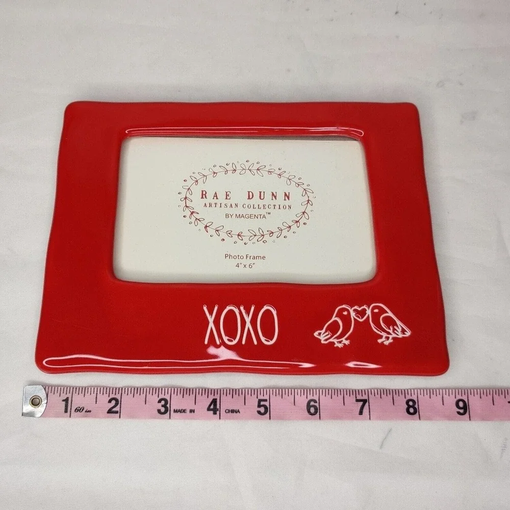 Rae Dunn Red Love Birds XOXO Valentine's Day Photo Picture Frame Decor‎